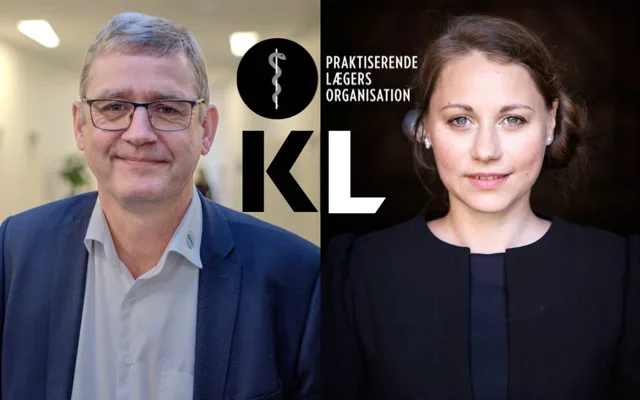 To enkelte billeder af PLO's formand Jørgen Skadborg og formand for Sundheds- og Ældreudvalget, Sisse Marie Welling