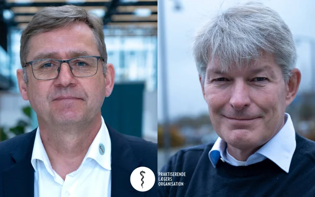 tv: Formand Jørgen Skadborg, th: næstformand Niels Ulrich Holm