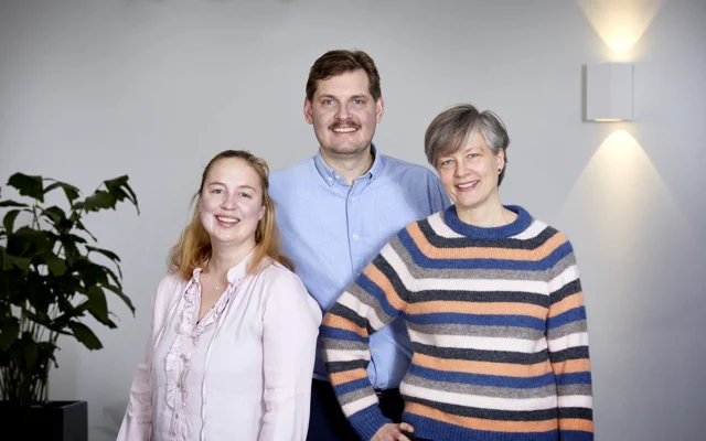 Yngre Lægers forhandlingsdelegation OK24: Søren Niemi Helsø, Wendy Sophie Schou og Helga Schultz