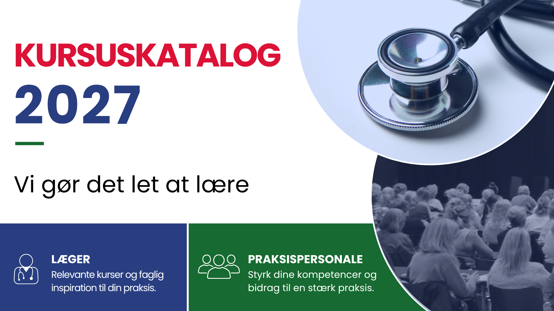 Forsidebanner med information om Kursuskatalog 2027